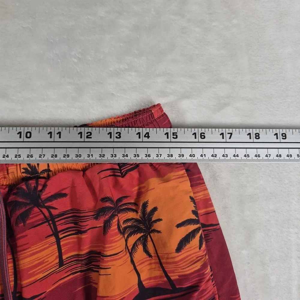 Saxx Cannonball 2 In 1 Swim Trunks Men's Large Orange Lined Drawstrings Beach